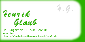 henrik glaub business card